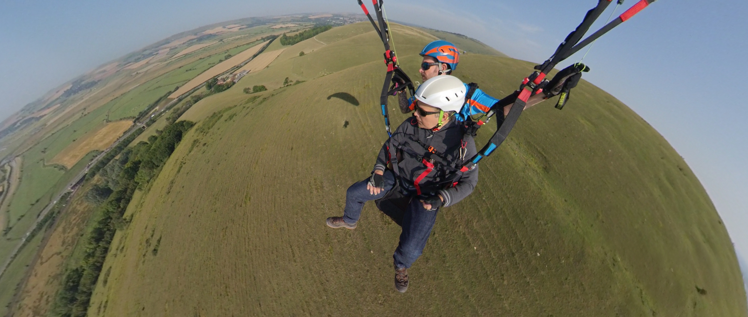 Tandem paragliding experience in Sussex South England