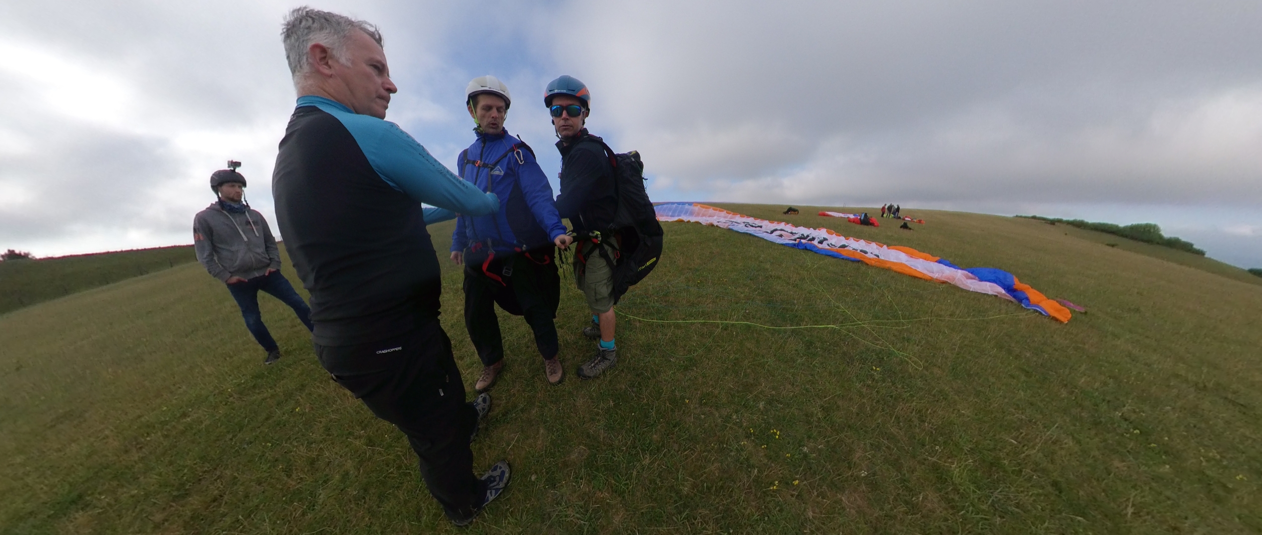 Take off whilst tandem paragliding in East Sussex