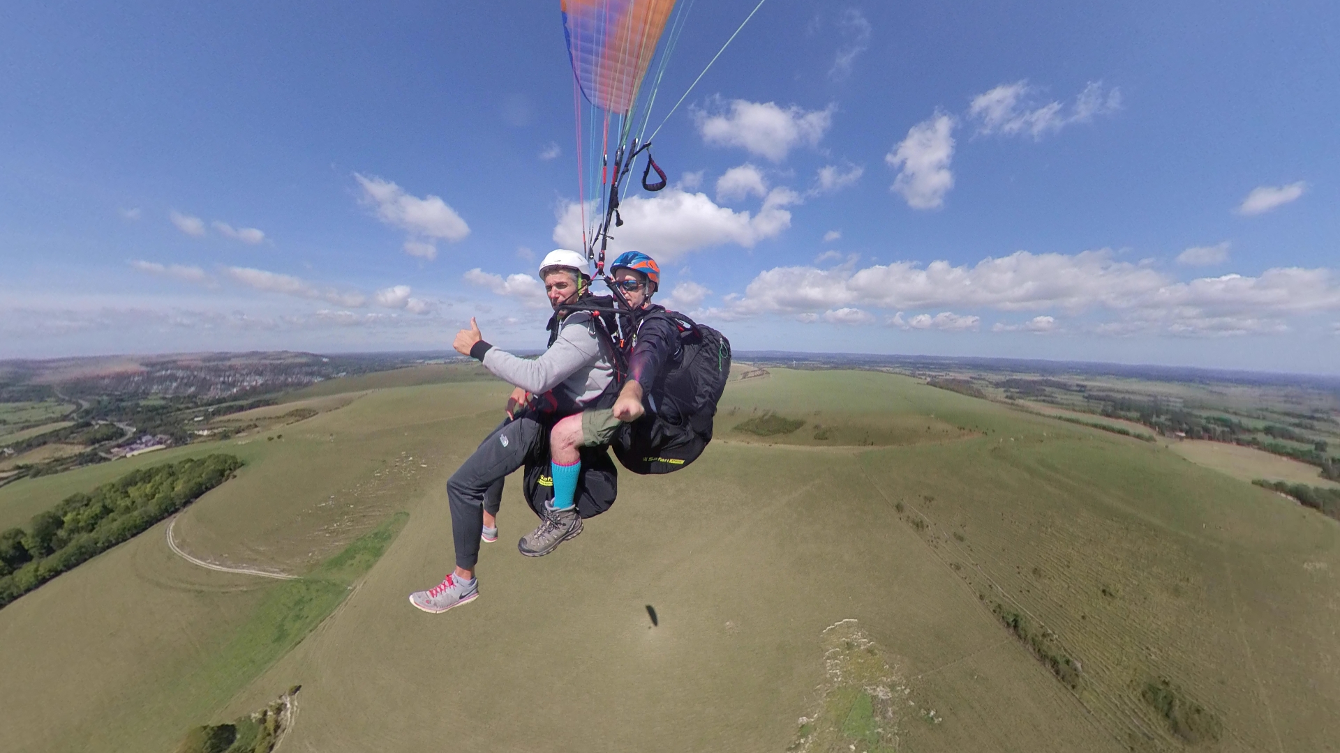 Flying a mile high on a tandem paragliding gift experience