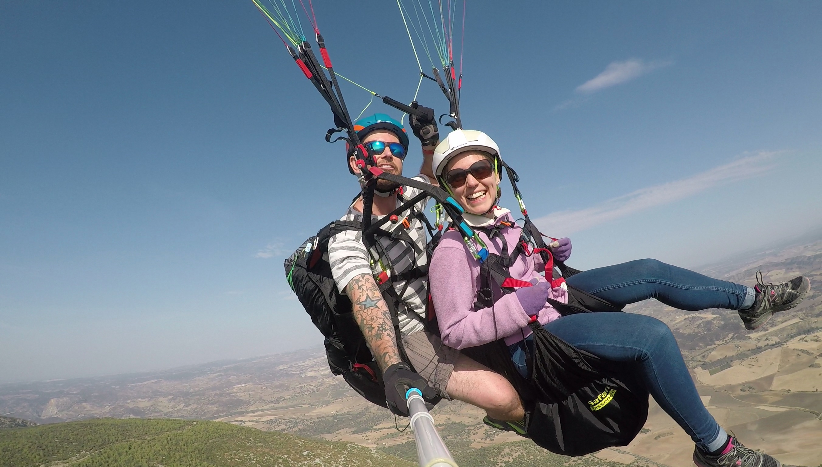 Tandem paragliding in spain