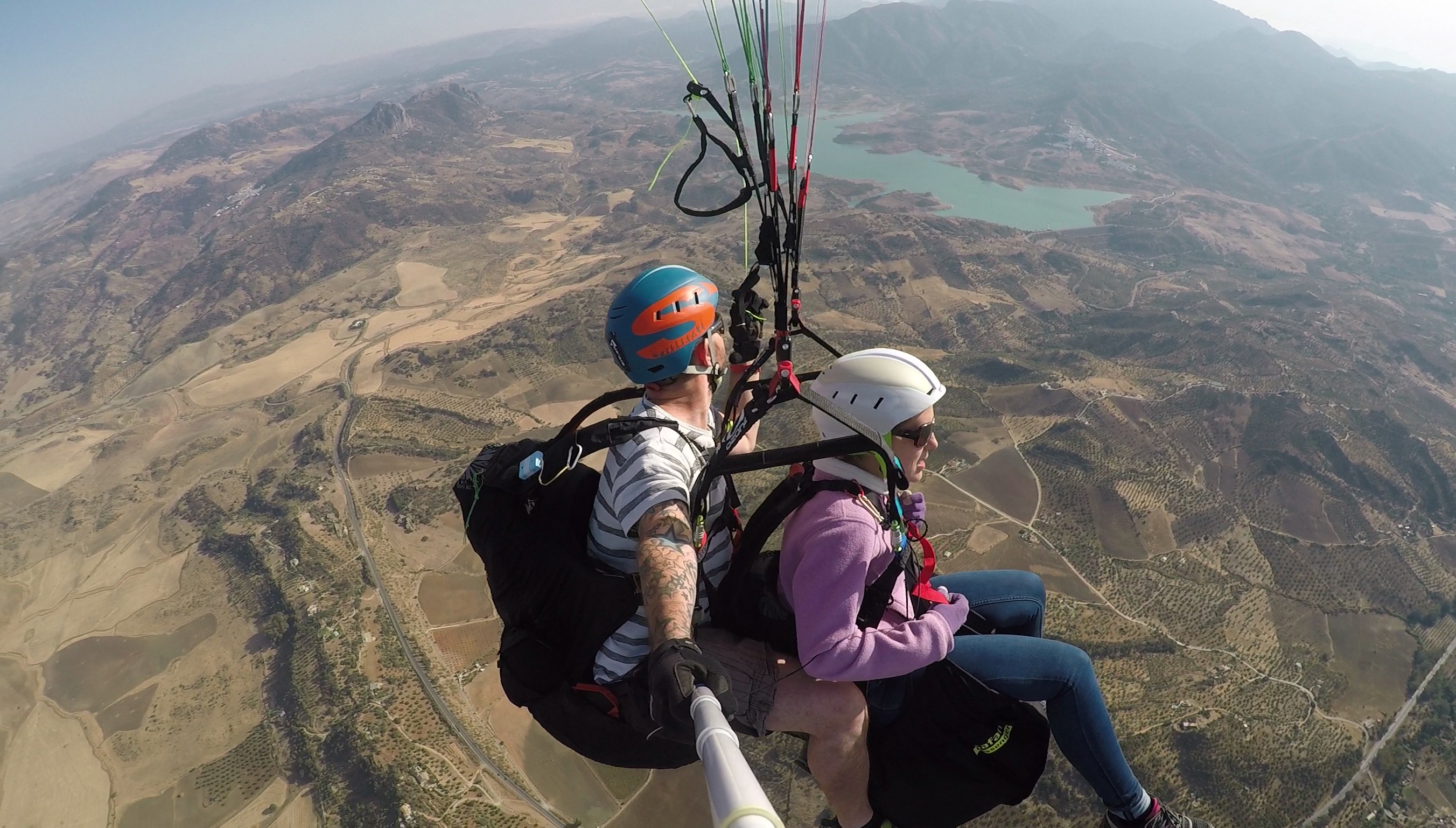 Spectacular views of Spain on the tandem paraglider
