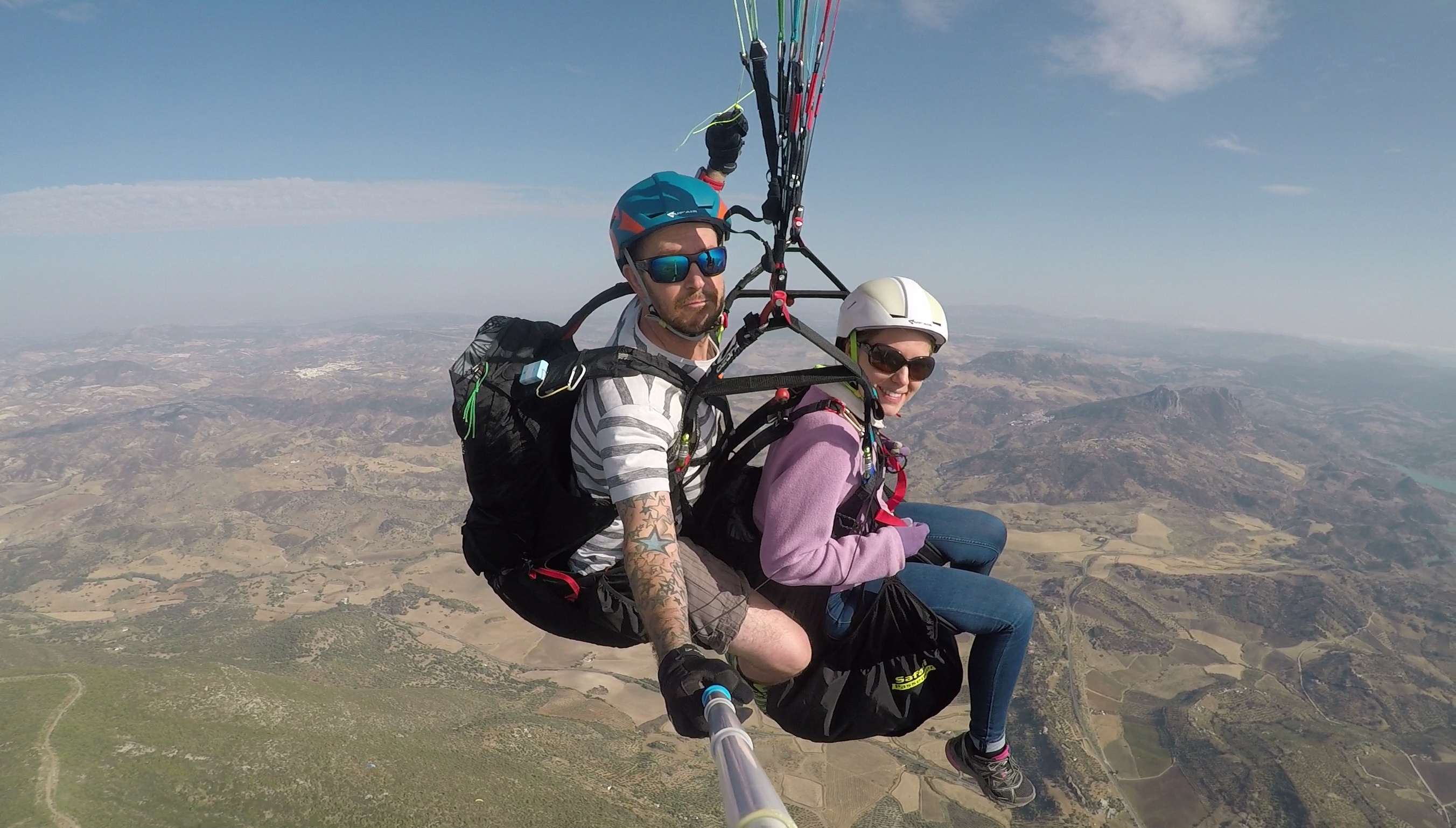 Flying high above Algodonales Spain with Mile High Paragliding