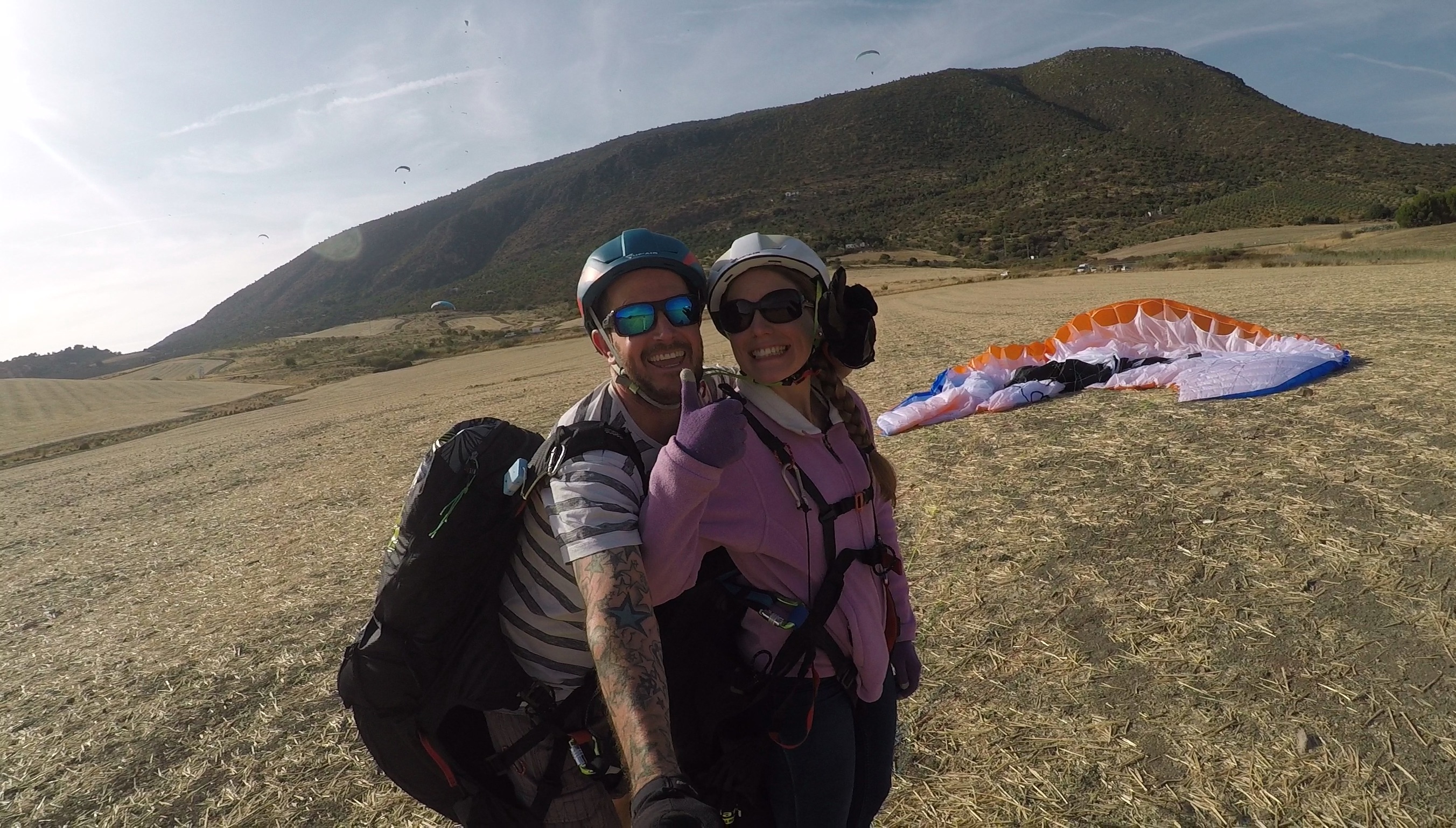 Safe landing after a paragliding gift experience with Mile High Paragliding