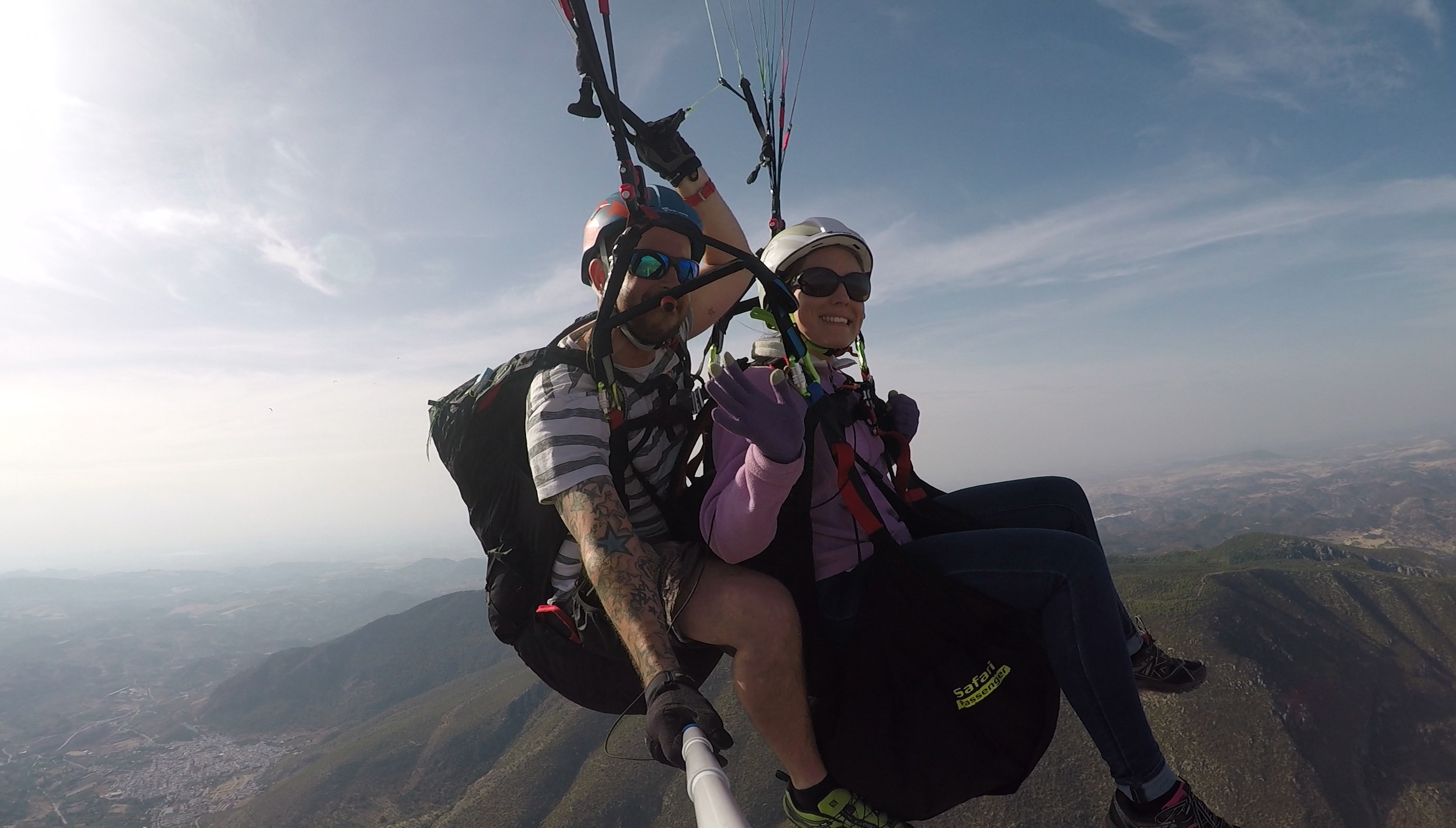 Flying a mile high on a tandem paragliding gift experience