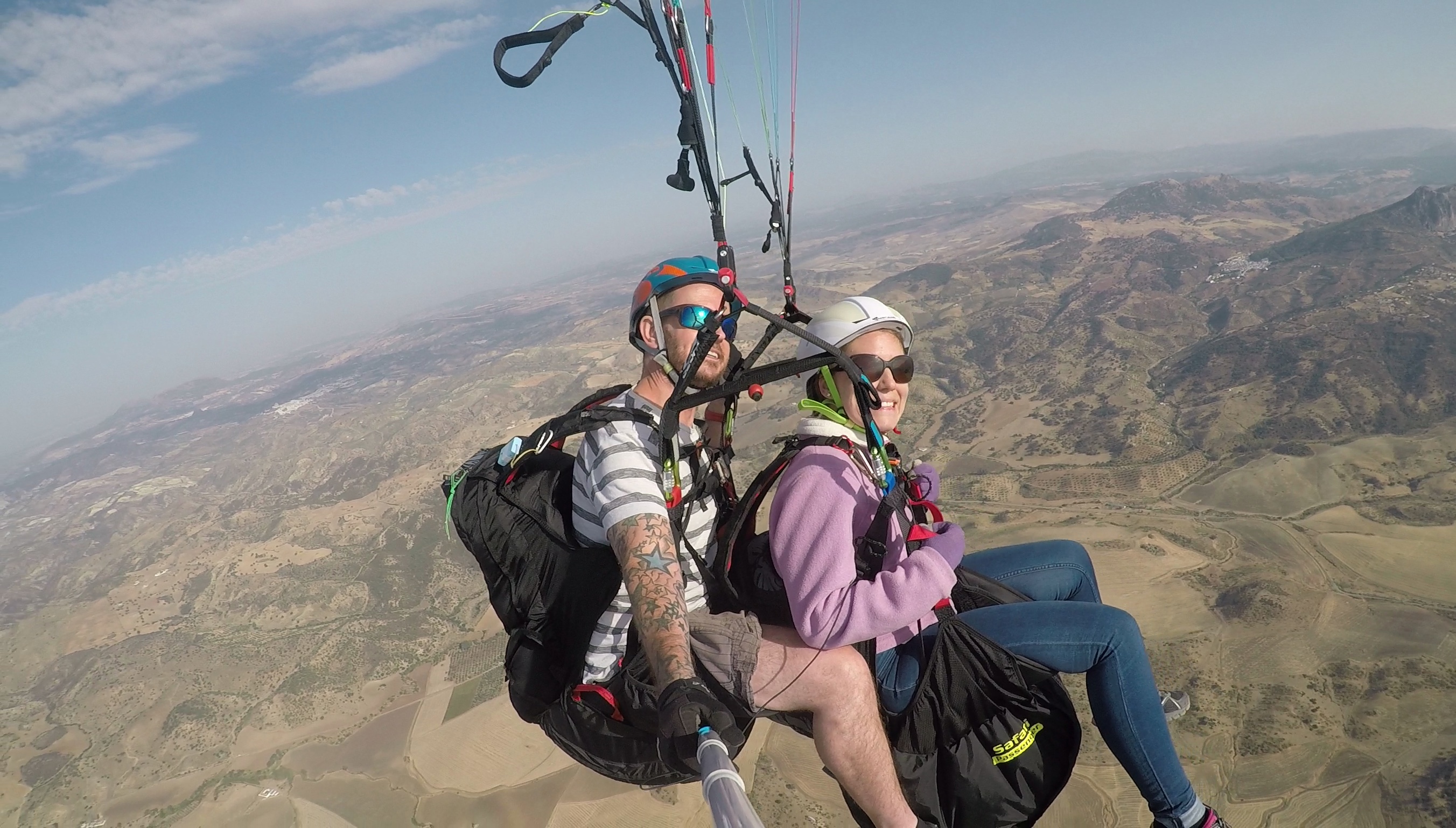 Thermalling high above Algodonales with Mile High Paragliding