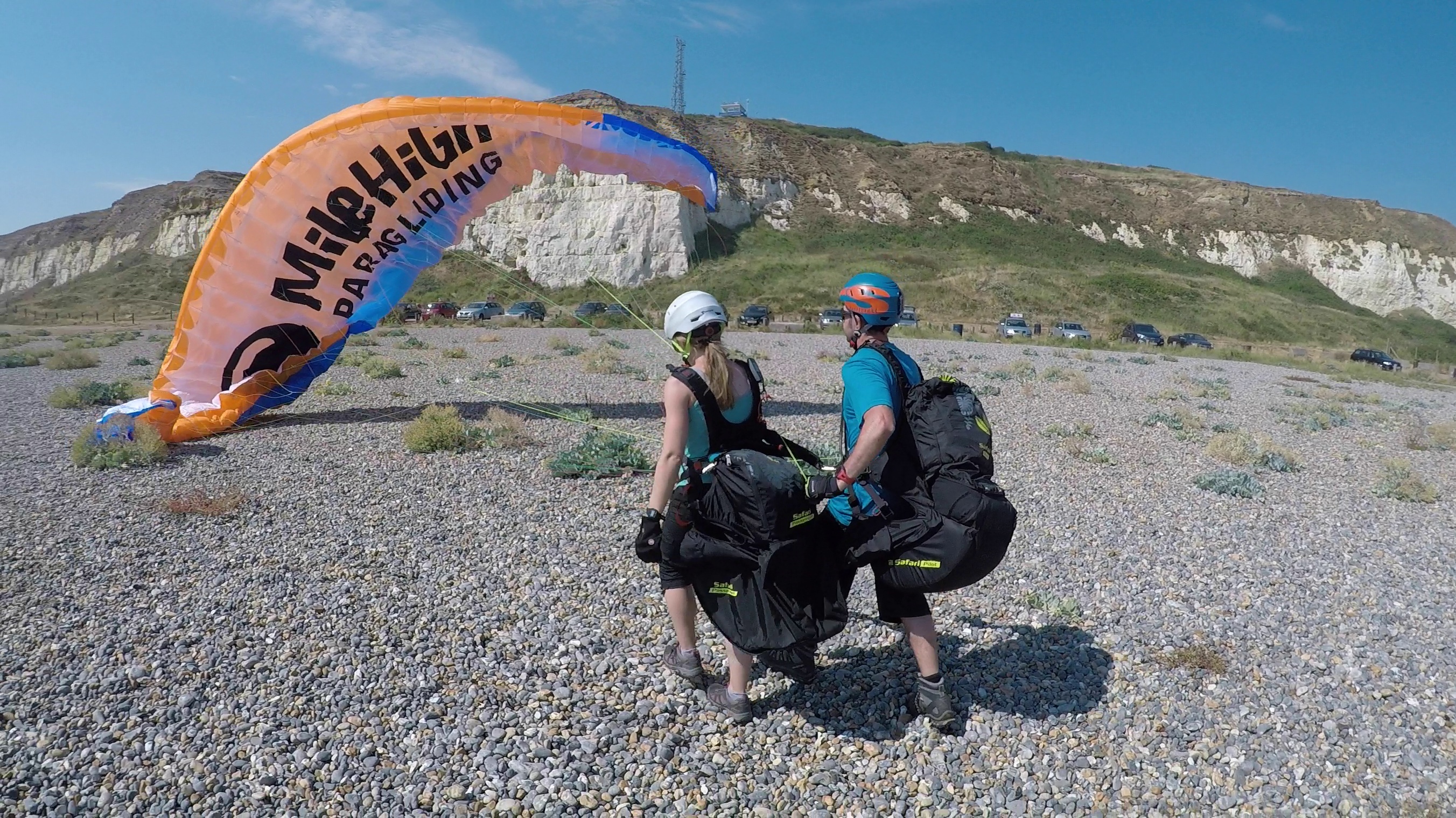 Another safe landing with Mile High Paragliding after a gift of flight