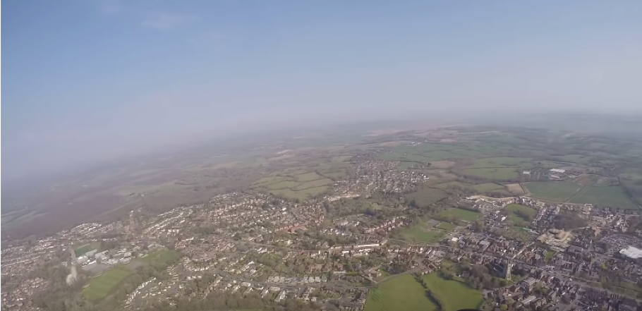 Paragliding in East Sussex on a cross country flight with Mile High Paragliding